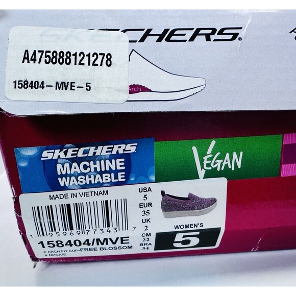 Skechers Arch Support Slip On Cloud Pink Gray Women's Size 5 Store Worn 158404 - Picture 6 of 13